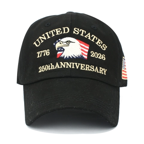 Berretto Da Baseball 250 Anniversario Stati Uniti Cotone Ricamato Aquila Bandiera Cappello Commemorativo Sole Esterno