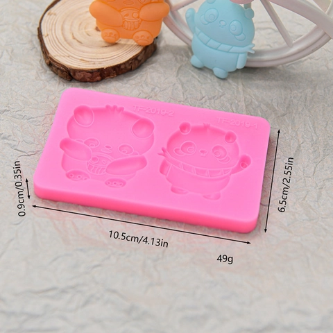 Süße Panda Silikonform Rosa DIY Handgefertigtes Backwerkzeug Für Tortendekoration Fondant Schokolade Kerze Gips
