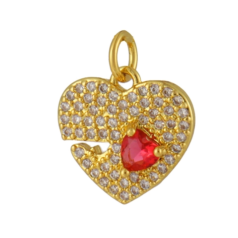 Ciondoli Charms In Rame Placcato Oro Micro Pavé Zircone Smalto Dinosauro Pipistrello Cuore Per Accessori Creazione Gioielli DIY