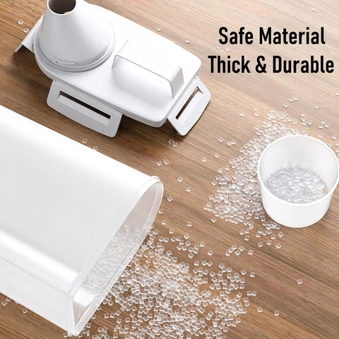 Contenitore Ermetico Per Cereali Dispenser Da Cucina In Plastica Trasparente Con Coperchio Dosatore E Maniglia Antiumidità