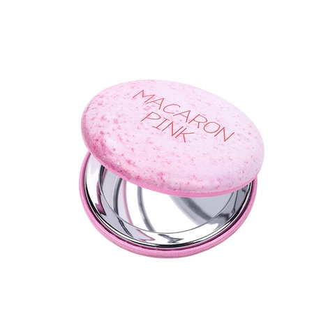 Specchio Da Trucco Portatile Forma Macaron Pieghevole Doppio Lato Tasca Viaggio Strumento Bellezza Ragazze Donne ABS Vetro