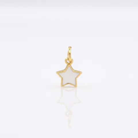 Ciondoli Stella Rame Zircone Smalto DIY Creazione Gioielli Accessorio Semplice Versatile Forma Stella Lucida
