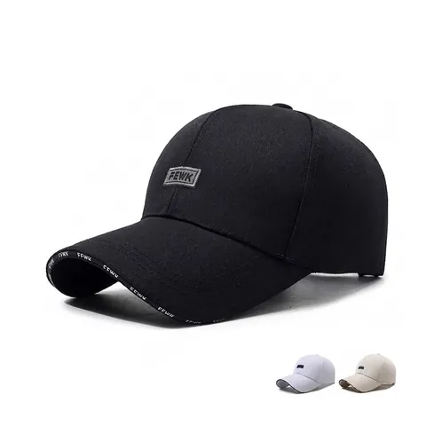 Letter Embroidery Patch Baseball Cap Polyester Fashion Curved Brim Adjustable Sun Protection Sport Hat Unisex Casual