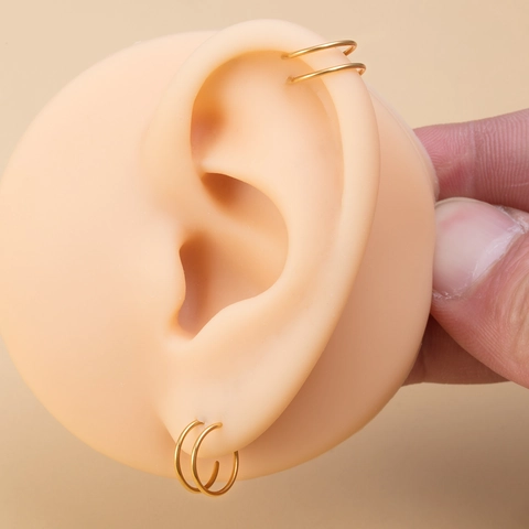 Spirale Nasenring Creole Edelstahl Piercing Schmuck Septum Helix Knorpel Ohrringe Für Damen Herren Einfacher Stil