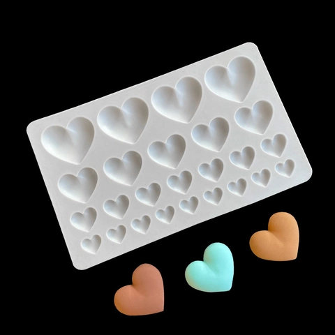 Herzförmige Silikonform Für Schokolade Fondant Kuchendekoration DIY Backen Valentinstag Verschiedene Größen