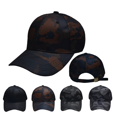 Gorra De Béisbol Camuflaje De Malla Transpirable Táctica Deporte Sombrero Ajustable Hebilla De Metal Al Aire Libre