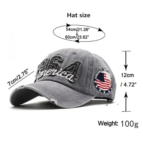 Casquette De Baseball Coton Lavé 1964 Amérique Broderie Vintage Style Extérieur Protection Solaire Chapeau