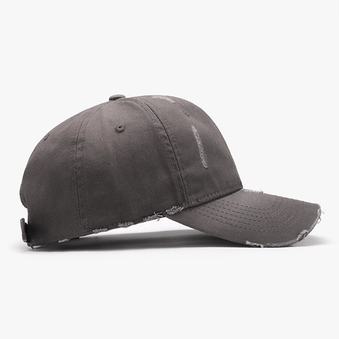 Gorra De Béisbol De Algodón Lavado Desgastado Vintage Agujero Deshilachado Protección Solar Al Aire Libre Sombrero Ajustable
