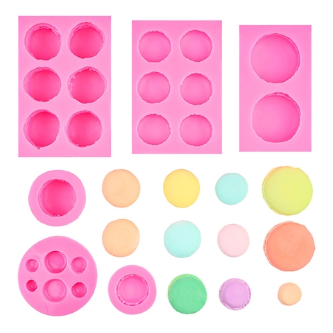 Macaron Vorm Siliconen Vorm Realistische Dessert Cake Decoratie Fondant Chocolade Bakgereedschap Aromatherapie Kaars Zeep DIY Ambacht
