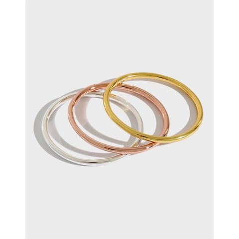Anillo Impilabile Minimalista Argento Sterling 925 Linea Sottile Gioielli Semplici Stile INS Coreano Per Donne Elegante