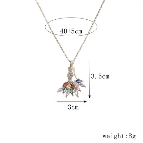 Collana Con Ciondolo Ballerina Di Danza Classica Rame Placcato Oro Zircone Marquise Colorato Micro Pavé Catena Scatola Donne