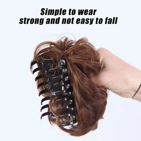 Claw Clip Messy Bun Hair Extension Synthetic Wavy Chignon Fluffy Hairpiece For Women Easy Wear Fashion Bun Updo Hair Accessories
