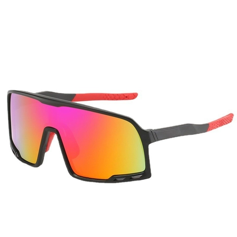 Sports Sunglasses One Piece Curved PC Lens UV400 Windproof Cycling Glasses For Outdoor Driving Running Men Women