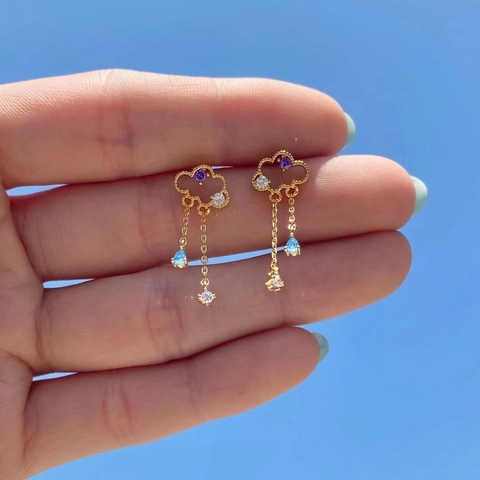 Kleurrijke Zirkonia Oorknopjes Roestvrijstalen Stift Dinosaurus UFO Fruit Kraakbeen Piercing Sieraden Voor Vrouwen Feest Accessoire