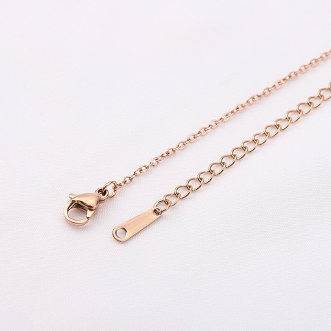 Minimalist Cable Chain Necklace 316L Stainless Steel 14K Gold Plated Adjustable Jewelry For Women