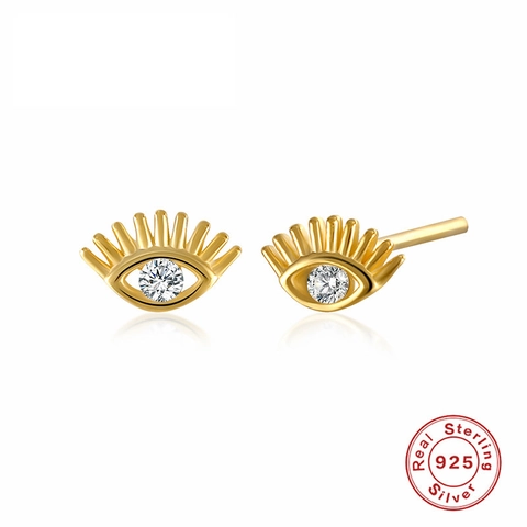 Evil Eye Ohrstecker Mit 925 Sterling Silber Ohrstecker Funkelnde Zirkonia Zierlicher Modeschmuck Für Damen Geschenk