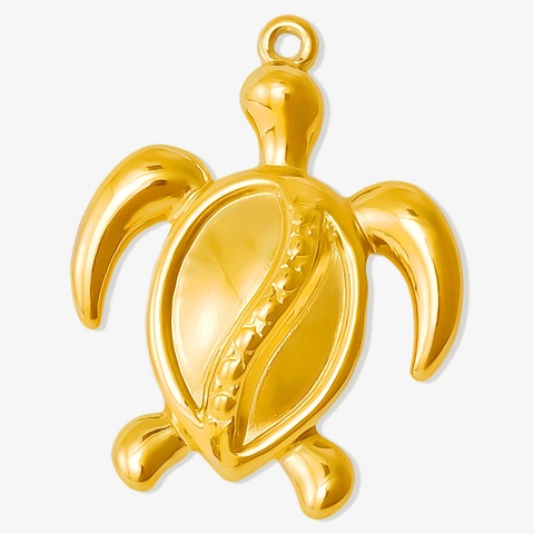 Ciondolo Tartaruga Marina 304 Acciaio Inossidabile Forma Animale Lucidato Per Creazione Gioielli Fai Da Te Collana Bracciale Accessorio