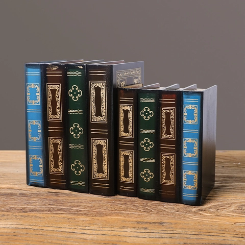 Boîtes De Rangement Vintage Faux Livres En Bois Décoratif Caché Étuis À Bijoux Style Européen Antique Ornements De Bureau Maison