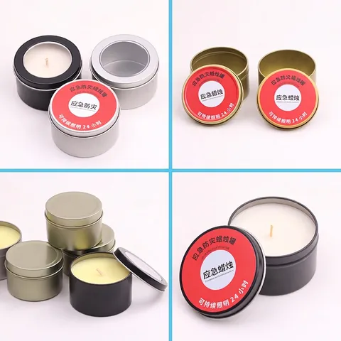 Round Metal Tinplate Storage Box Matte Finish For Scented Candle DIY Tea Candy Organization Small Container