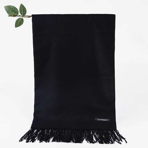 Damen Langer Schal Weich Kaschmirähnlich Einfarbig Warm Winter Schultertuch Mit Fransen Eleganz