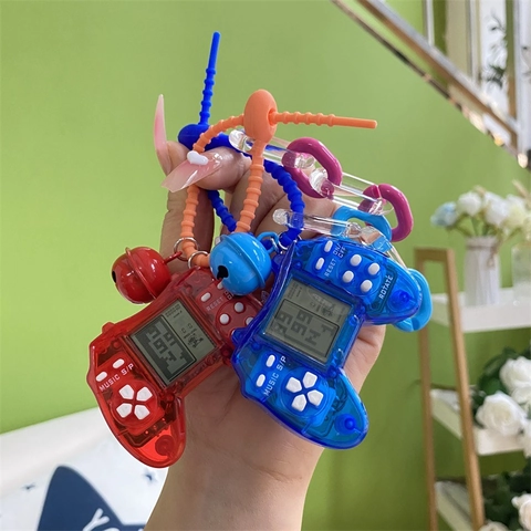 Portachiavi Mini Console Per Videogiochi Retrò Giocattolo Elettronico Funzionale In Plastica Ciondolo Per Borsa Per Studenti