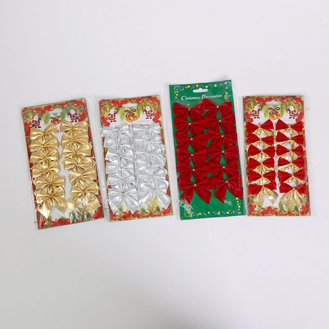Weihnachtsbaum Dekoration Schleifen Samt Glitzer Stoff Anhänger Ornamente Für Feiertage Geschenkverpackung Heimdekor