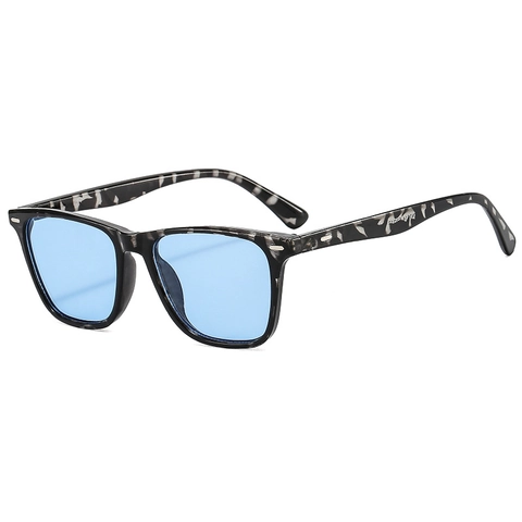 Occhiali Da Sole Quadrati Anti Luce Blu Protezione UV400 Montatura Grande Moda Retrò Per Donne Uomini Design Marmo