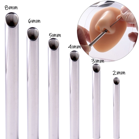 Profi Piercing Nadel Aufnahme Rohr Hochglanzpoliert 316 Edelstahl Hilfswerkzeug Für Nase Ohr Stecker
