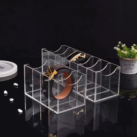 Acryl Gürtel Organizer Box Transparent Mehrgitter Aufbewahrungsbox Für Schrank Schreibtisch Platzsparend Anzeigebehälter