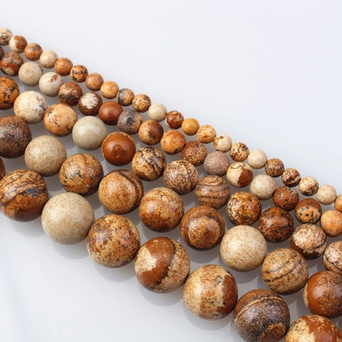 Perles En Pierre De Jaspe Image Naturelle Rondes Perles Libres Pour La Fabrication De Bijoux DIY Bracelet Collier