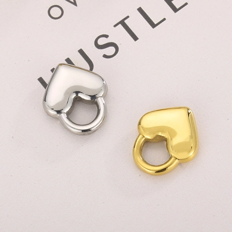 Pendentif En Forme De Cœur Acier Inoxydable Charme Serrure D'amour Creuse Pour Accessoires Bijoux DIY