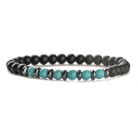 Bracciale Di Perline In Pietra Naturale Occhio Di Tigre Agata Opaca Pietra Lavica Turchese Elastico Gioielli