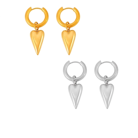 Vintage Roestvrij Staal 18K Vergulde Hart Druppel Oorbellen Voor Vrouwen Minimalistische Titanium Stalen Oorbellen Sieraden