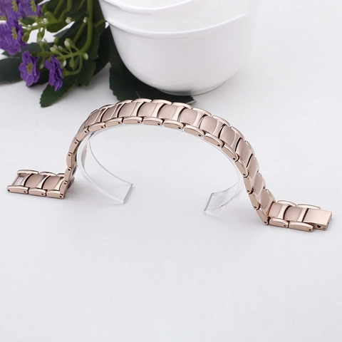Herren Magnettherapie Armband Titanstahl Roségold Vergoldet Mode Gesundheit Schmuck