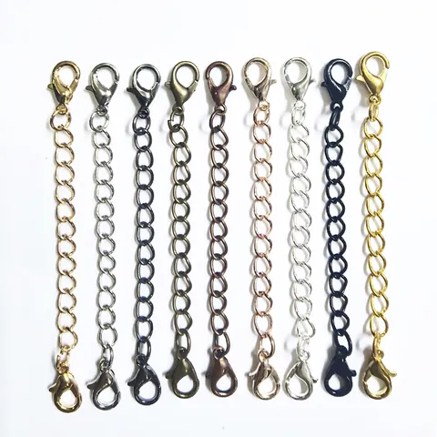 Doppelseitiger Karabinerverschluss Verlängerungskette Zinklegierung Metall Verstellbar DIY Schmuckzubehör Für Halskette Armband