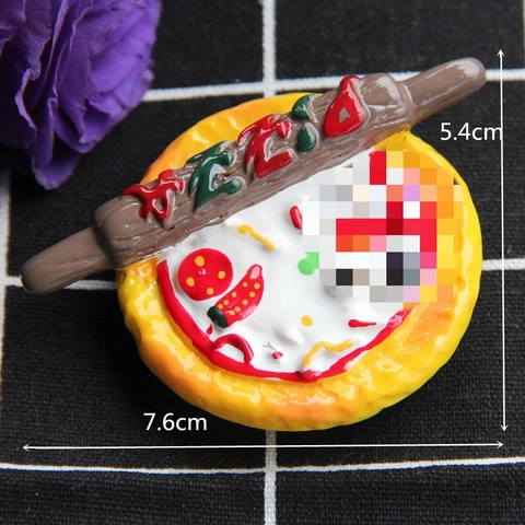 Accessori In Resina Di Cibo Di Simulazione Miniatura DIY Calamite Da Frigorifero Tè Pomeridiano Caffè Pizza Hot Dog Decorazione