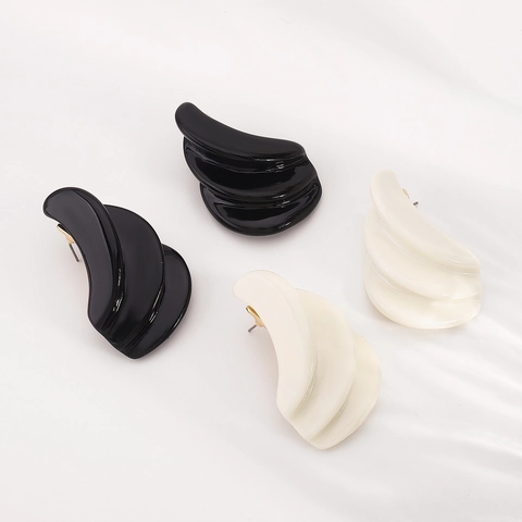 Minimalist Irregular Geometric Conch Shell Layered Earrings For Women Electroplated Alloy Summer Beach Style Jewelry