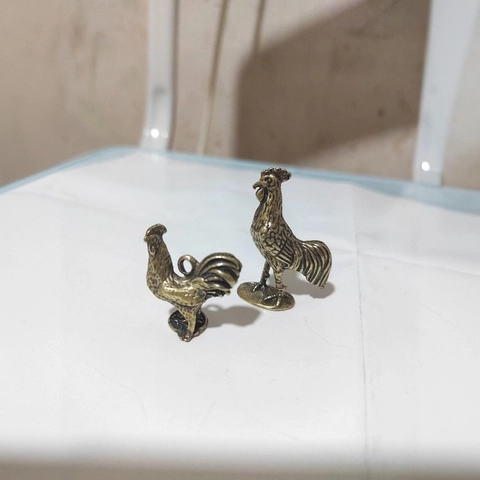Statue Di Gallo In Lega Di Zinco E Ottone Retro Ornamenti Segno Zodiacale Cinese Feng Shui Fortuna Ricchezza Scrivania