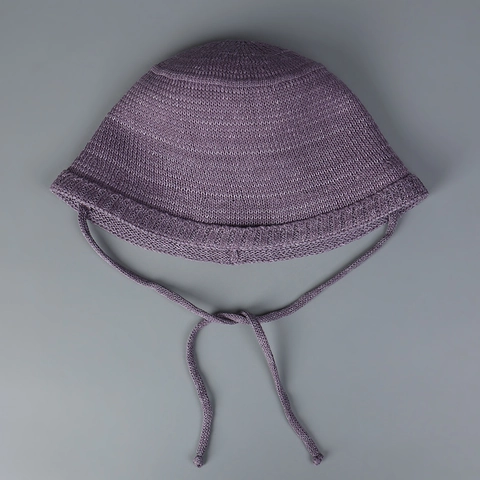 Knitted Bucket Hat Polyester Breathable Foldable Sun Protection With Straps Casual Lightweight For Women