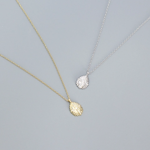 Collana In Argento Sterling 925 Con Pendente A Goccia Di Sole In Zircone Catena Di Clavicole Elegante Francese Gioielli Da Donna