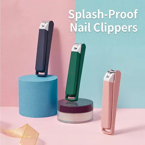 Anti Splash Nail Clippers And Nail File Carbon Steel Portable Manicure Pedicure Tools For Fingernails And Toenails