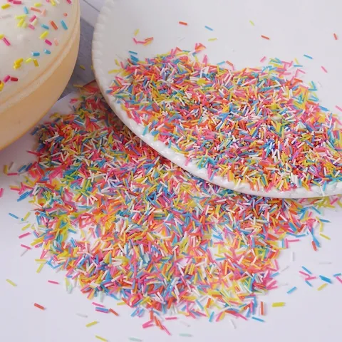 Colorful Fake Sprinkles Simulation Sugar Needles For DIY Craft And Pretend Play Food Decoration PVC Material