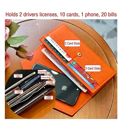 Langbörse Aus Echtem Rindsleder Mit Litschi Muster Große Kapazität Umschlag Clutch Handyhalter Organizer Geldbörse Für Damen