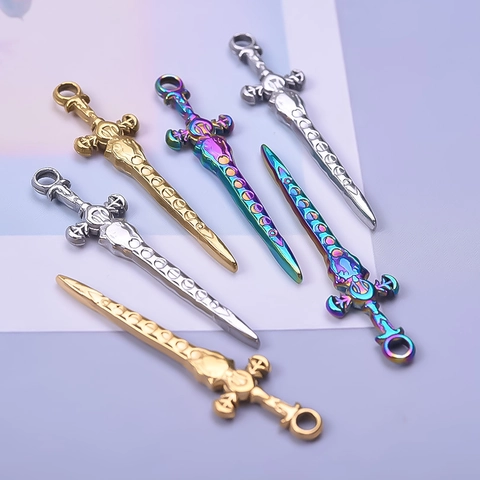 Collana Con Ciondolo A Spada Punk Acciaio Inossidabile 304 Gotico Hip Hop Gioielli Per Donne Uomini