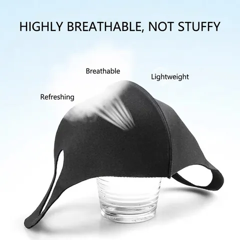 Washable Knitted Face Mask Breathable Sun Protection Dustproof Reusable 3D Cut Summer Outdoor Mask For Men Women Kids