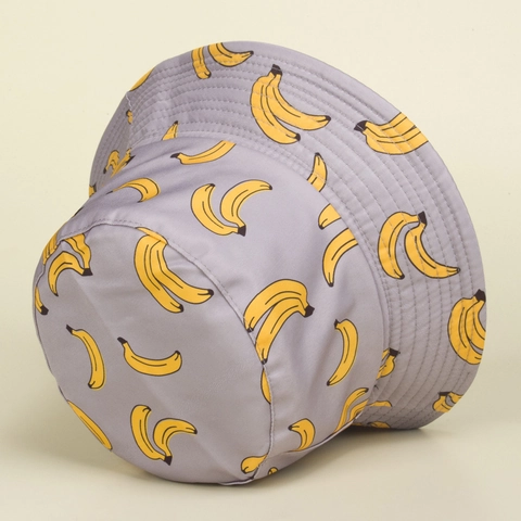 Banaan Print Katoen Vissershoed Zonbescherming Japans Casual Fris Outdoor Zomer Pet Voor Mannen Vrouwen Opvouwbare Zonnehoed