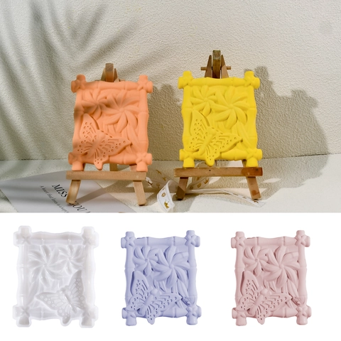 Relief Picture Frame Silicone Mold Butterfly Flower Design For DIY Resin Casting Plaster Plaque Art Craft Making Desktop Ornament