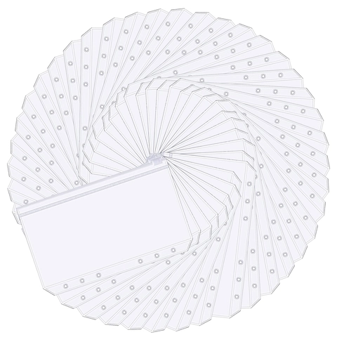 Tasche Con Cerniera In PVC Per Raccoglitore A Sei Fori Sacchetti Di Immagazzinaggio A Fogli Mobili Impermeabile Per Organizzatore Bilancio