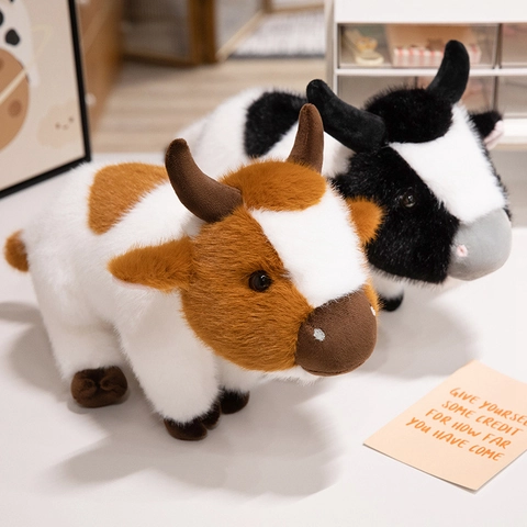 Peluche Mucca Highland Morbido Simulazione Animale Di Peluche Per Bambini Regalo Bambola