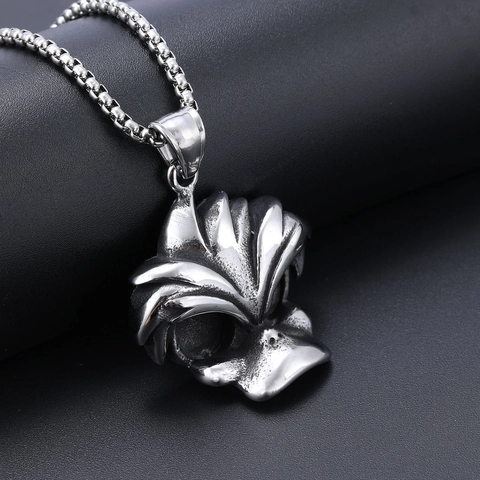Collana Con Pendente Anatra Teschio Gotico Acciaio Inossidabile Lucidato Gioielli Biker Vintage Da Uomo Stile Punk Animale Cartone